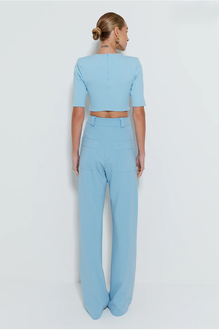 Wide Leg Pants with Stripes