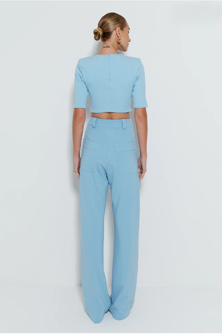 Wide Leg Pants with Stripes