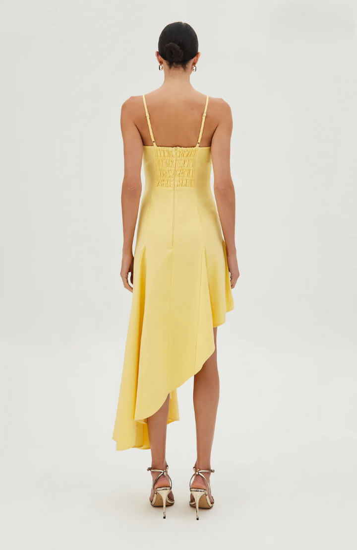 Asymmetrical Hem Midi Dress