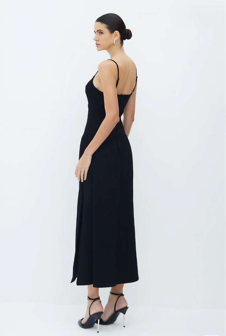 Midi Dress with Wide Skirt