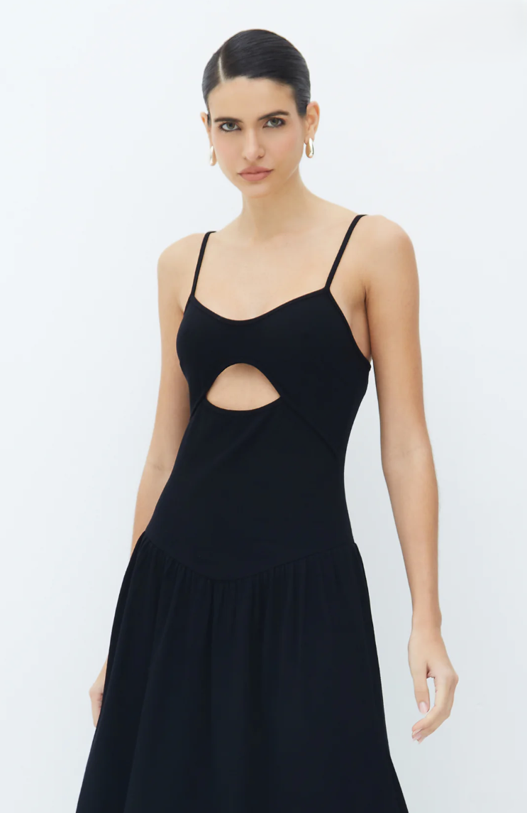 Midi Dress with Wide Skirt