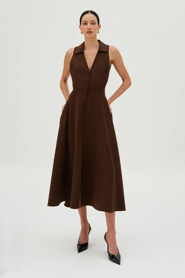 Button Midi Dress