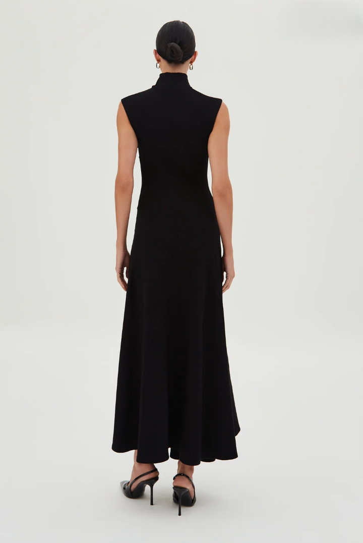 High Neck Midi Dress
