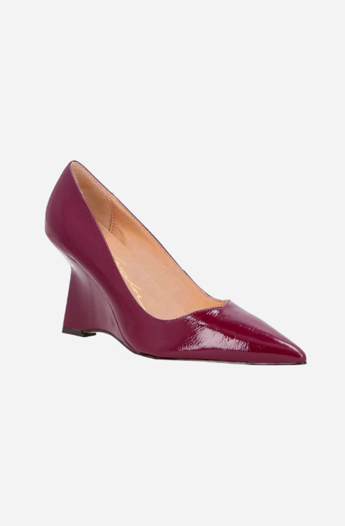 Scarpin Anabela Couro Verniz