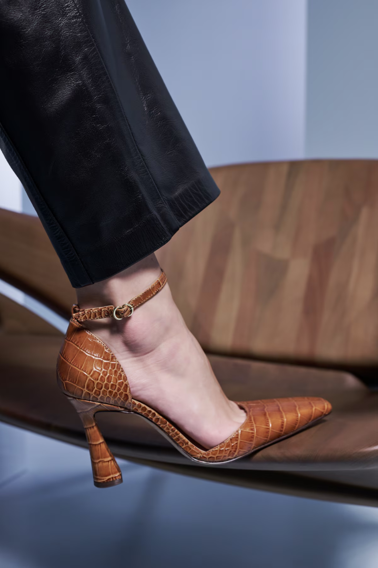 Crocodile Leather Pumps