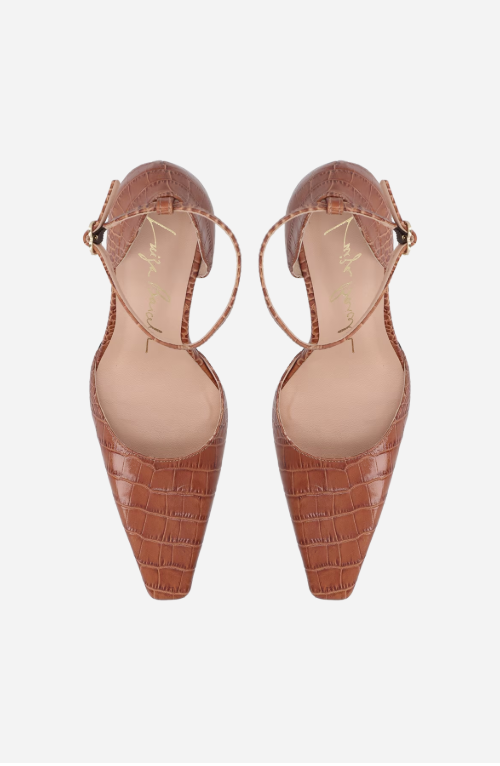 Crocodile Leather Pumps