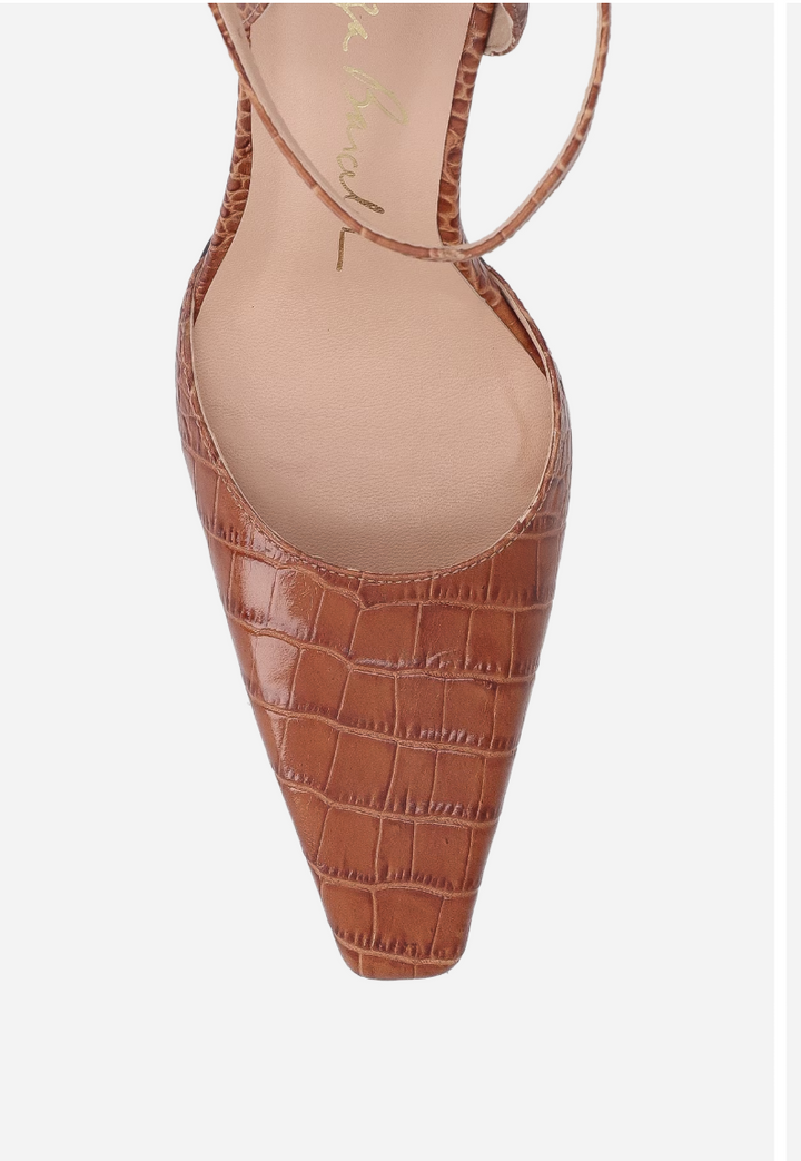 Crocodile Leather Pumps