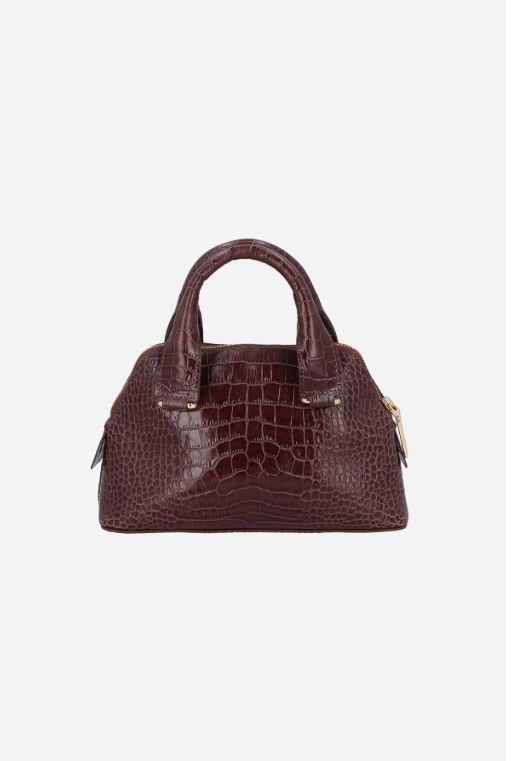 Bolsa Estruturada Couro Croco