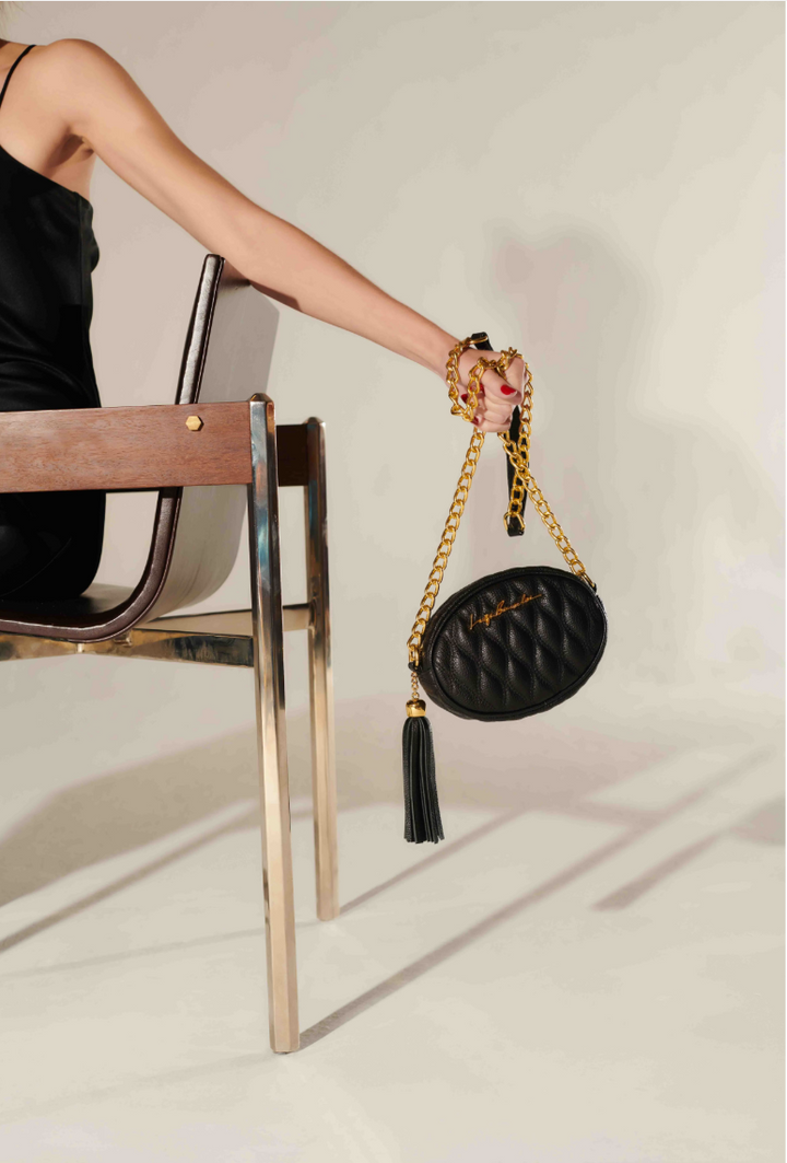 Bolsa Redonda Pequena Couro