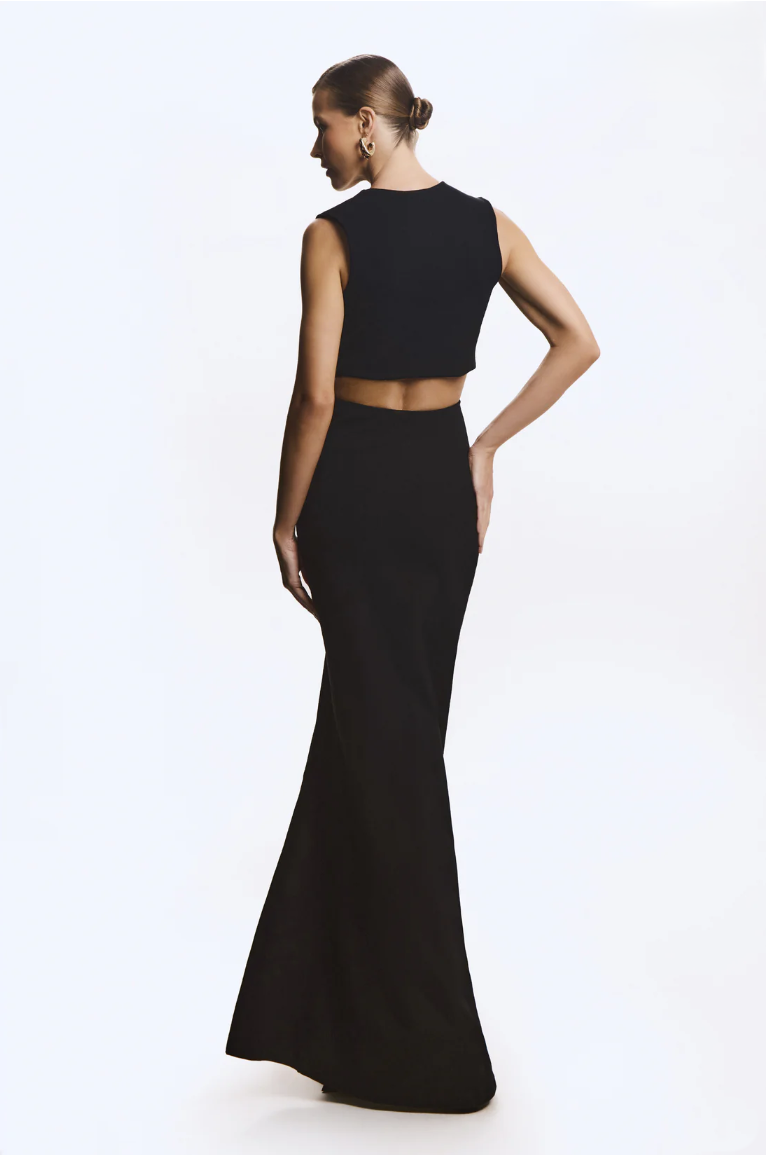 Vestido Longo Drapeado Canaleta