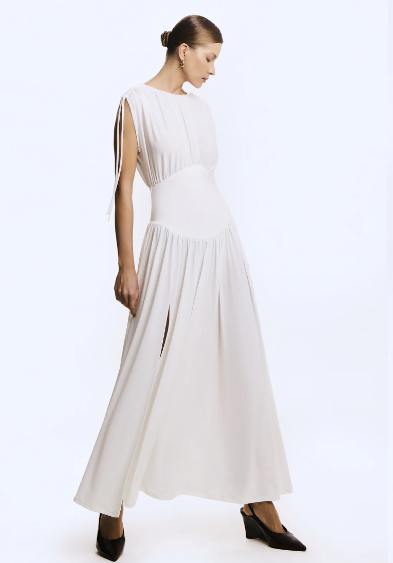 Vestido Longo Acinturado Amarração