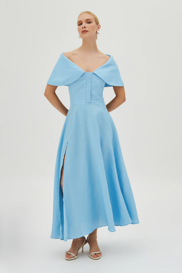 Vestido Midi Maxi Gola