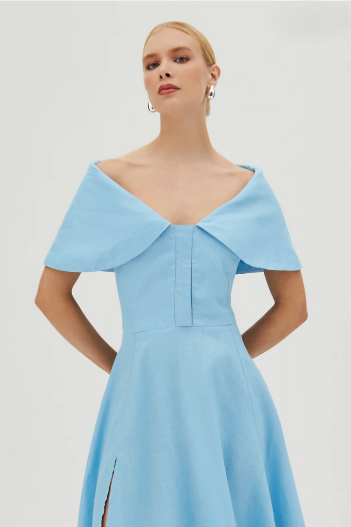 Vestido Midi Maxi Gola