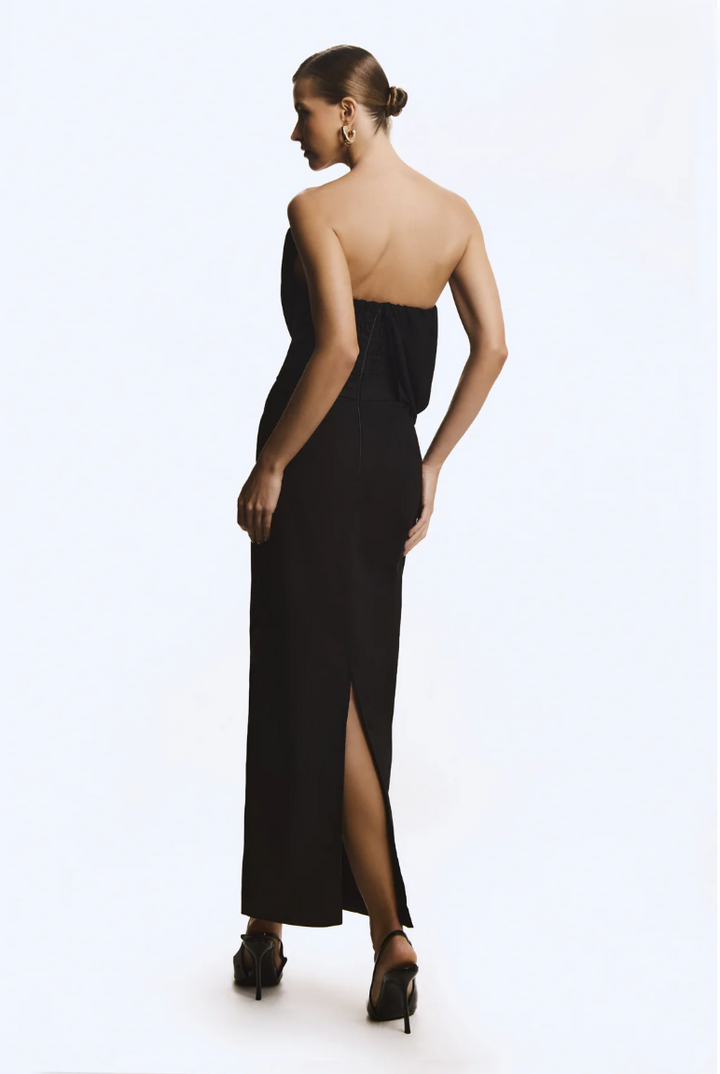 Midi Dress with Flowy Overlay