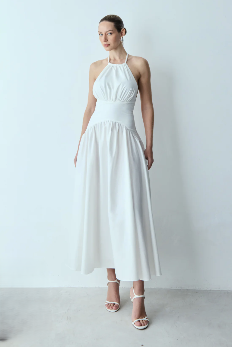 Vestido midi Amarrção