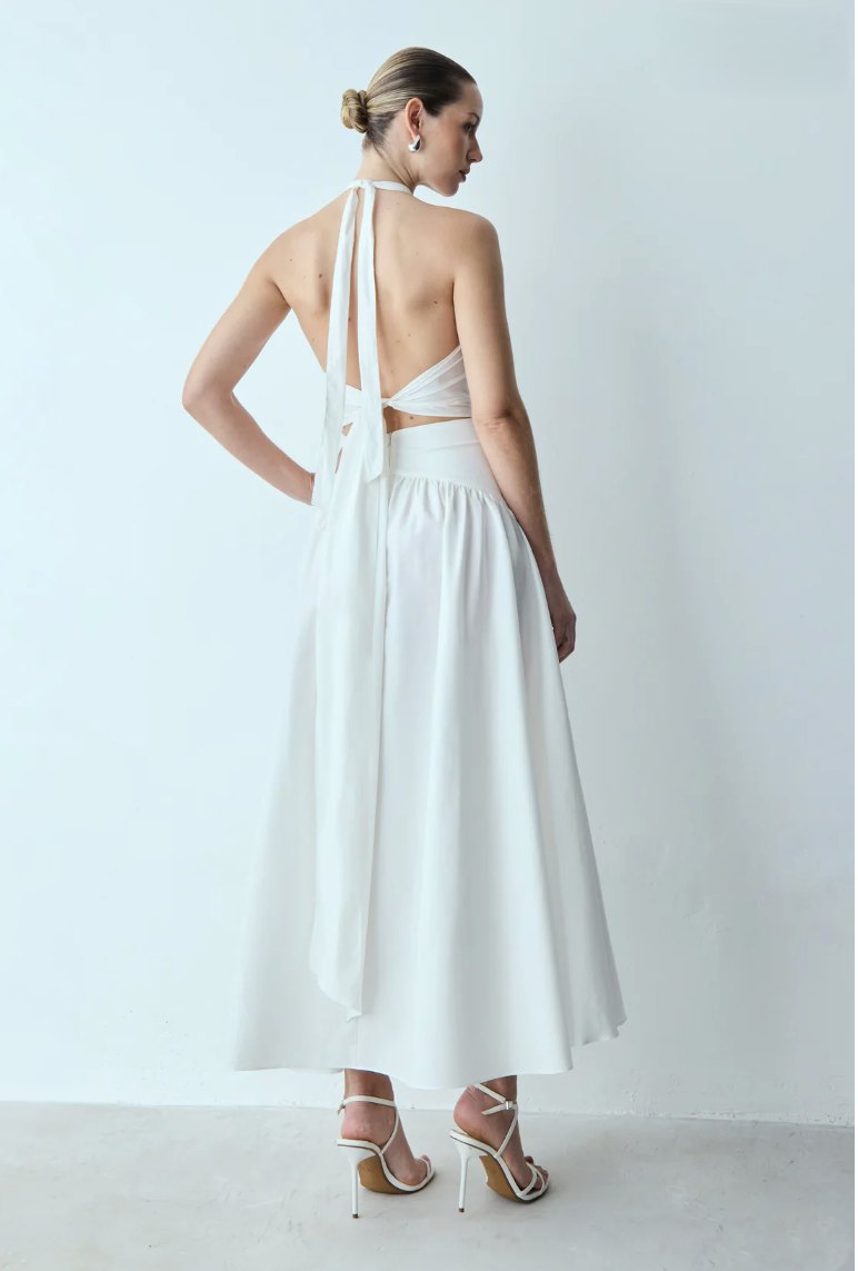 Vestido midi Amarrção