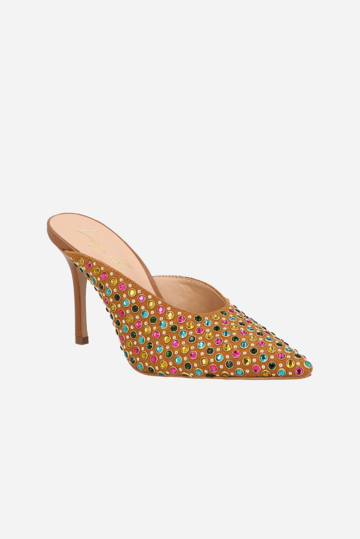 Suede Mule with Eyelets