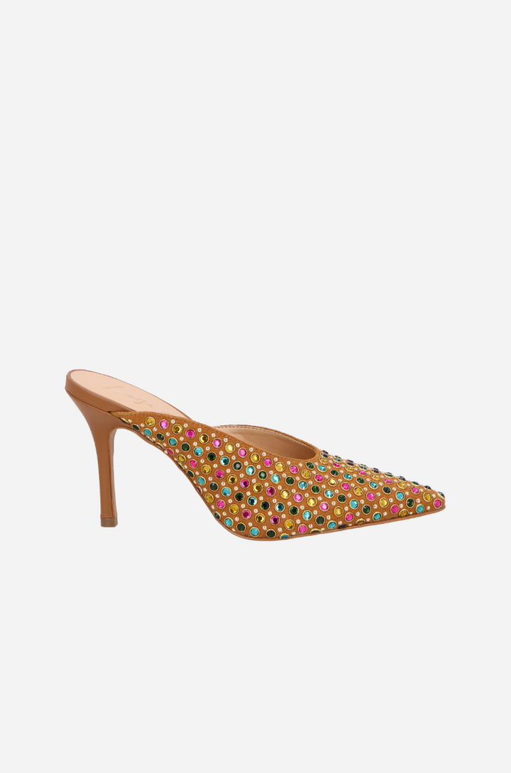Suede Mule with Eyelets
