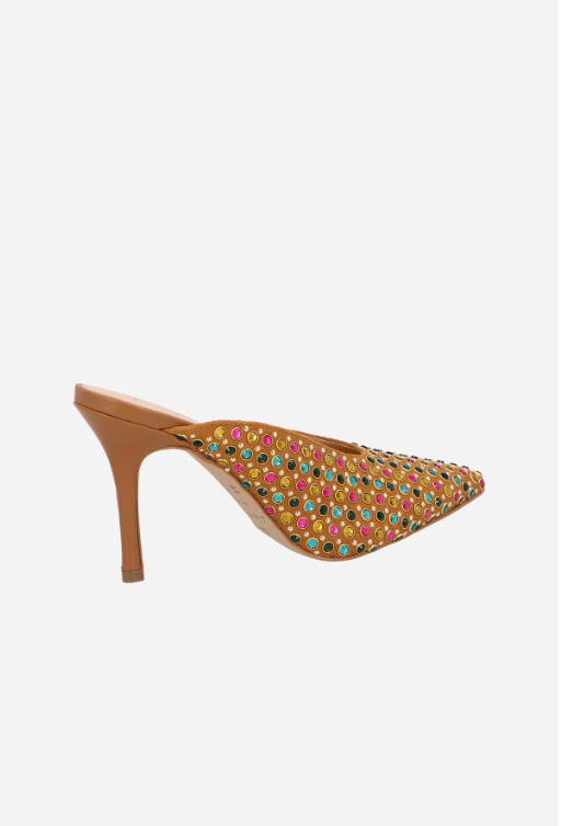 Suede Mule with Eyelets