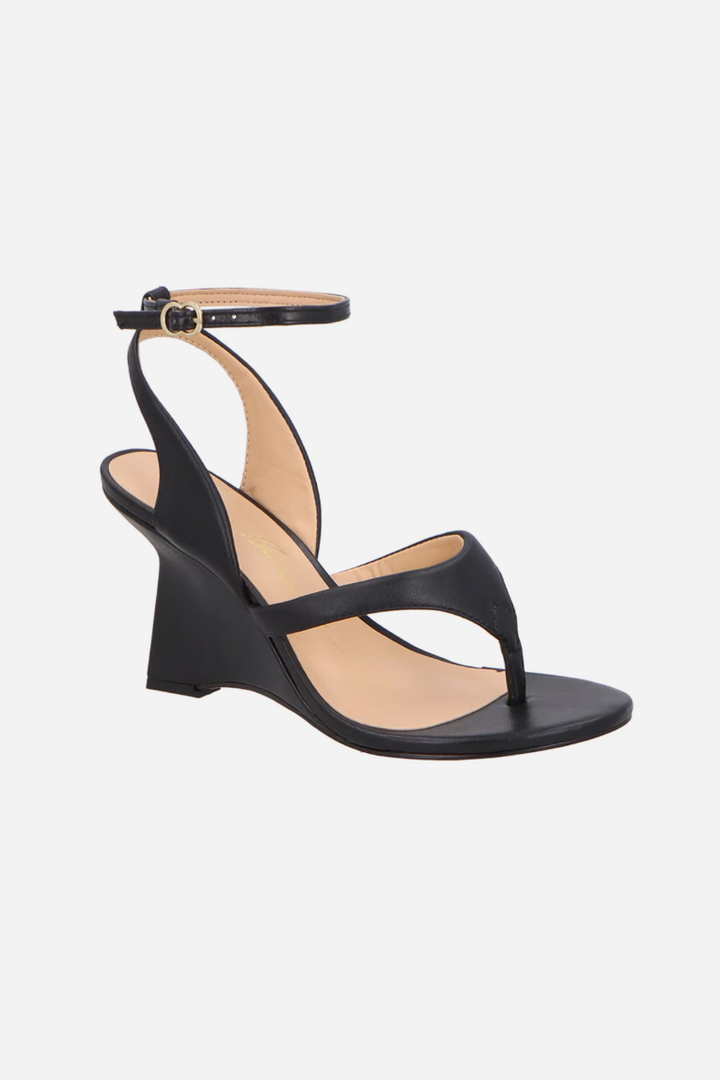 Leather wedge sandal