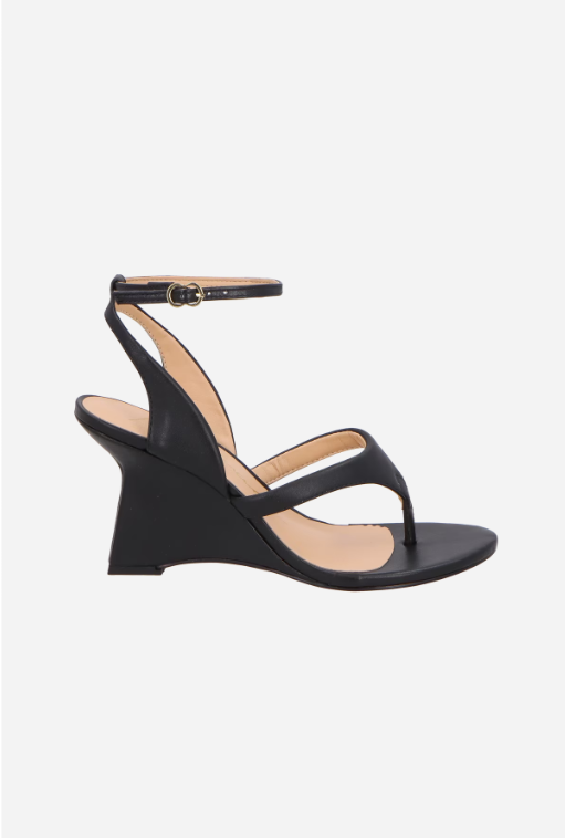 Leather wedge sandal