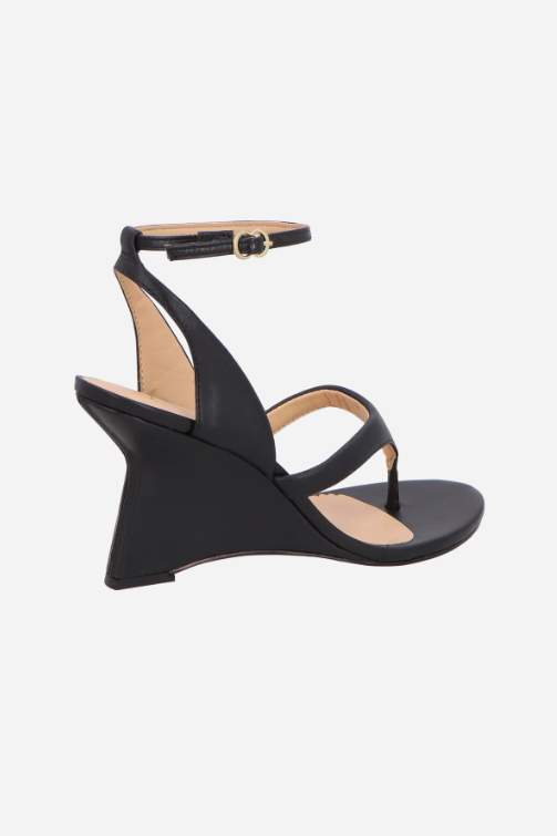 Leather wedge sandal