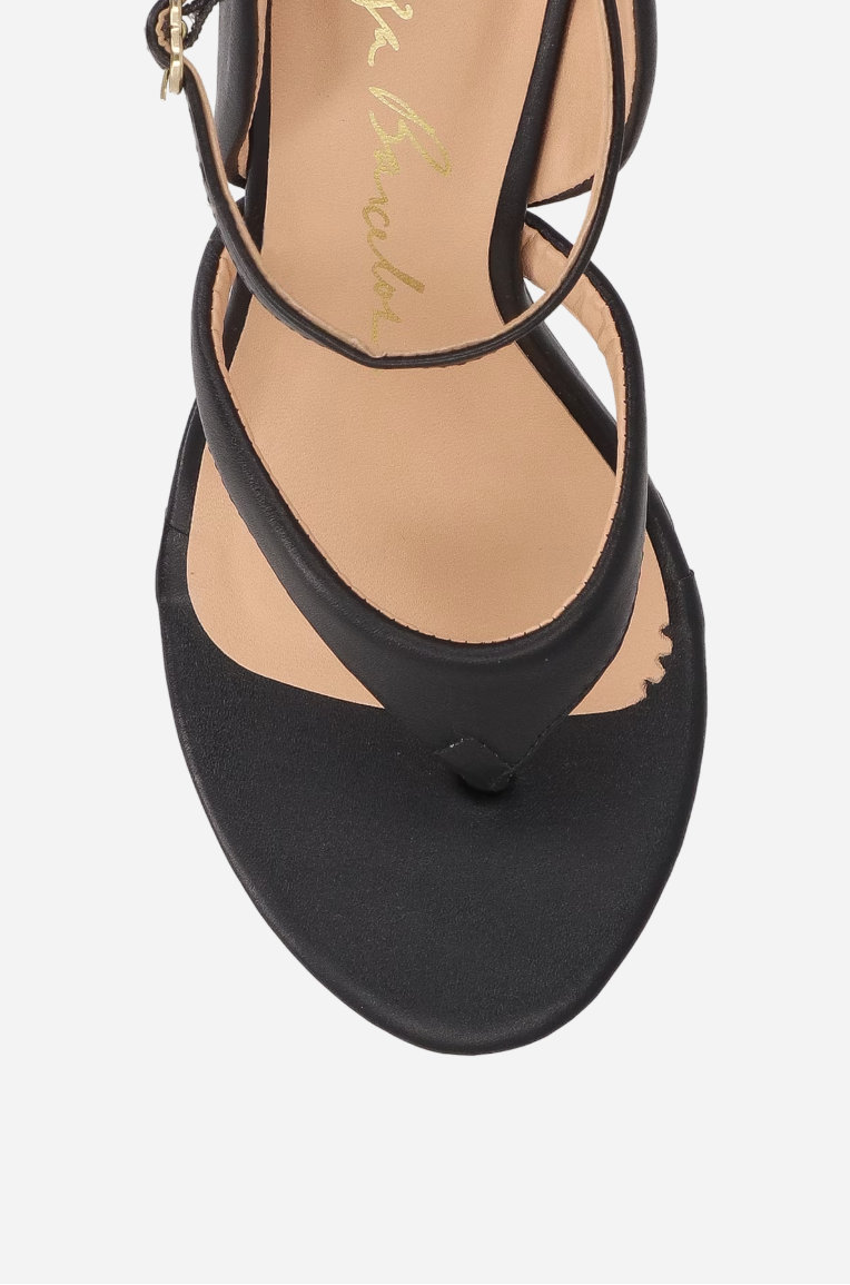 Leather wedge sandal