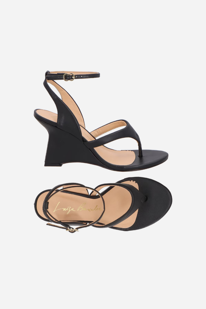 Leather wedge sandal