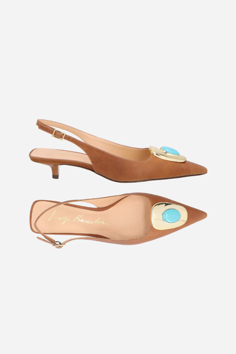 Scarpin Slingback Couro