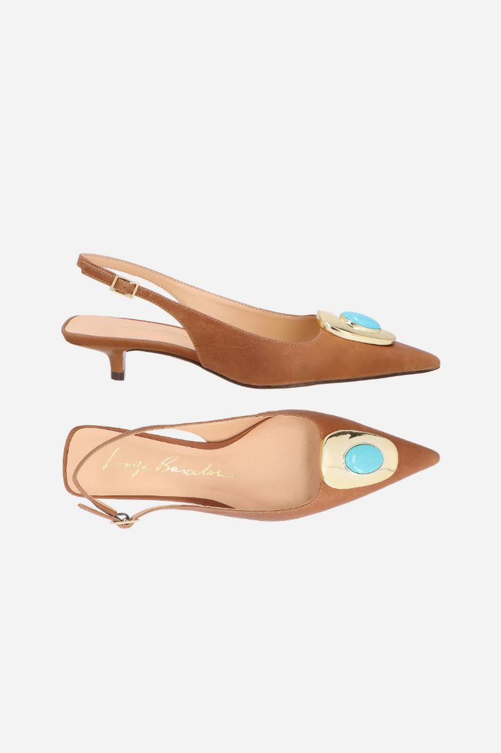 Scarpin Slingback Couro