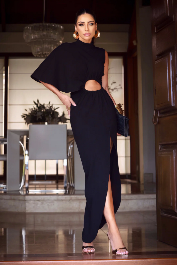 Midi Dress with Front Slit