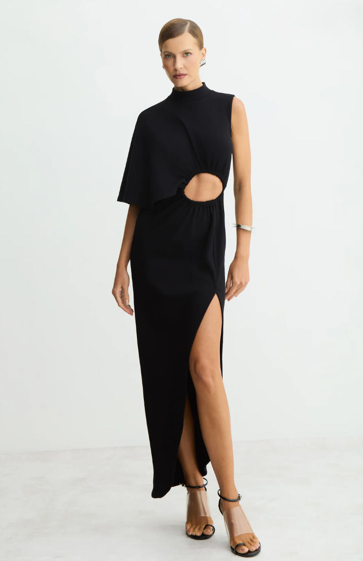Midi Dress with Front Slit