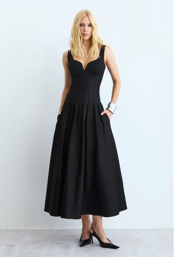Vestido Midi Decote V