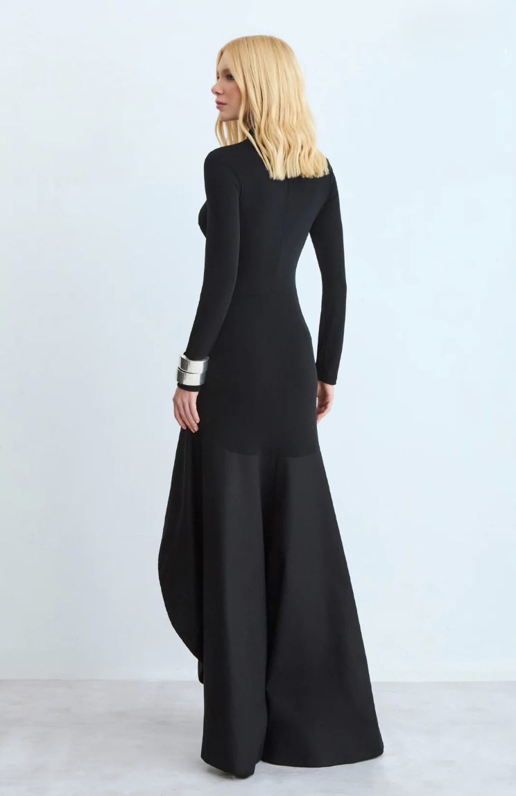 Mullet Dress with Structured Hem