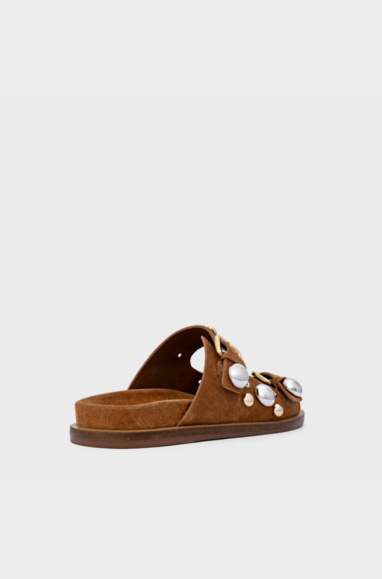 Flat Papete Balls Couro Suede