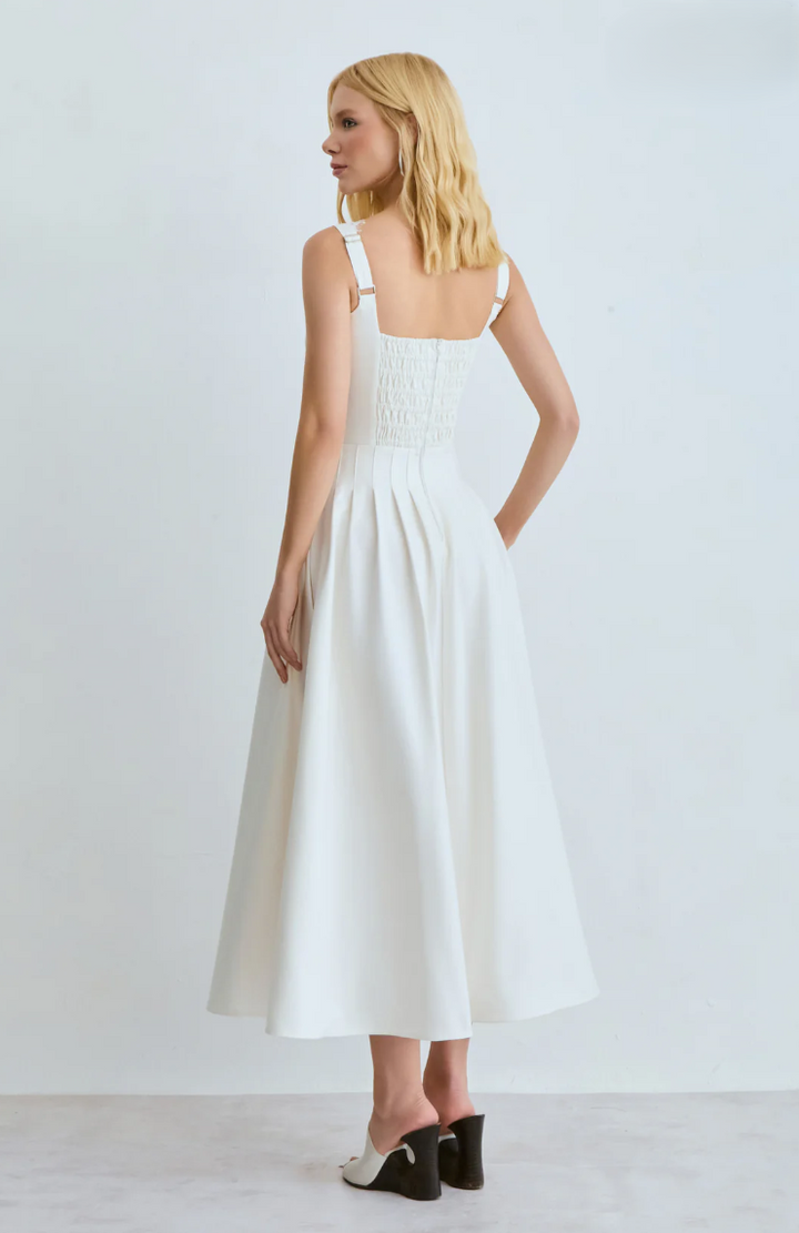 Vestido Midi Renda Decote