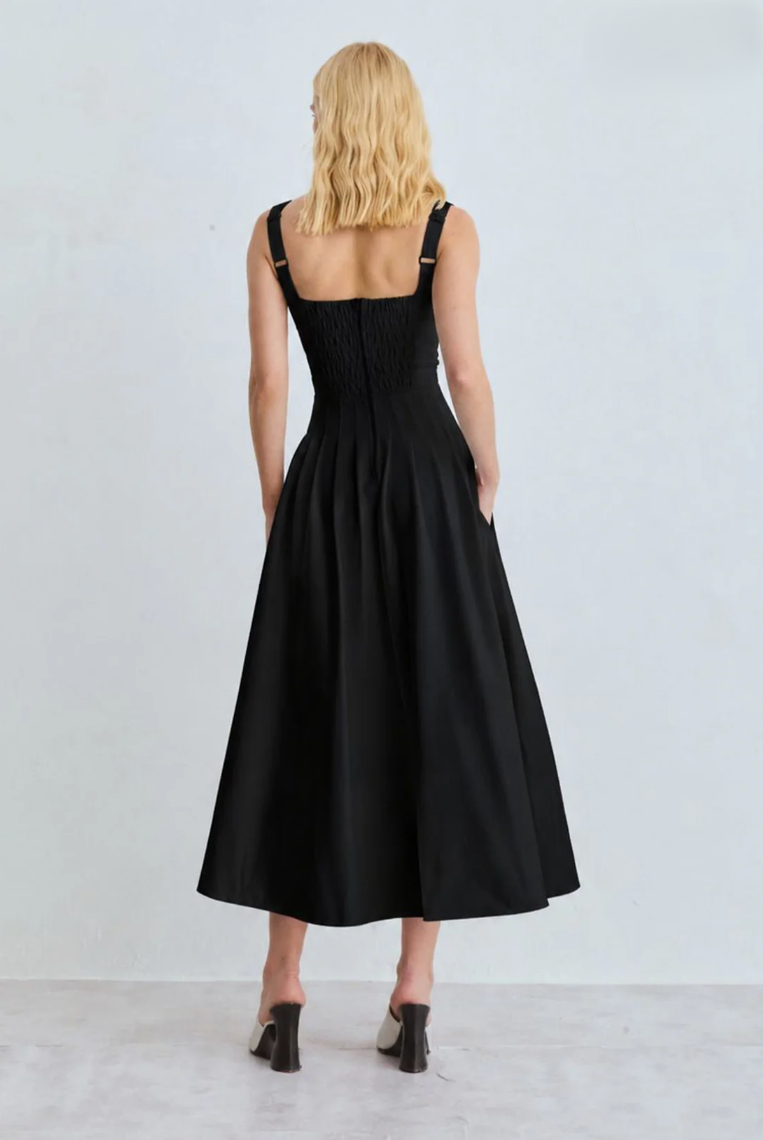Vestido Midi Renda Decote