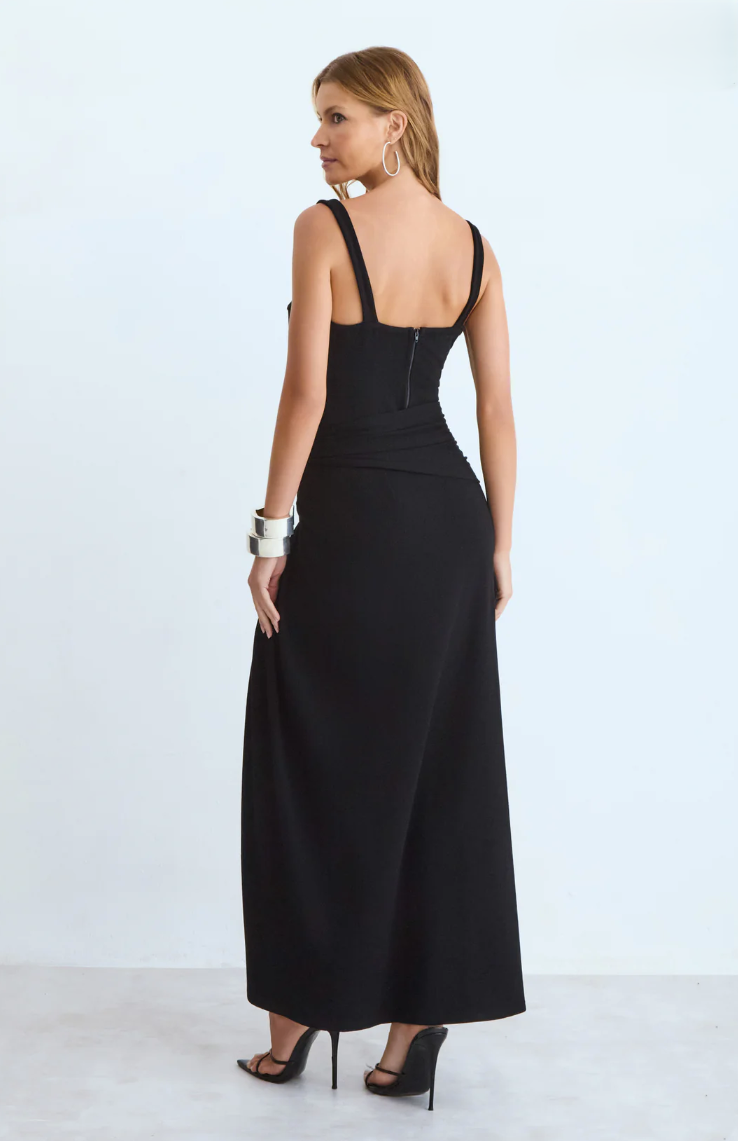 Vestido Midi Torção Lateral