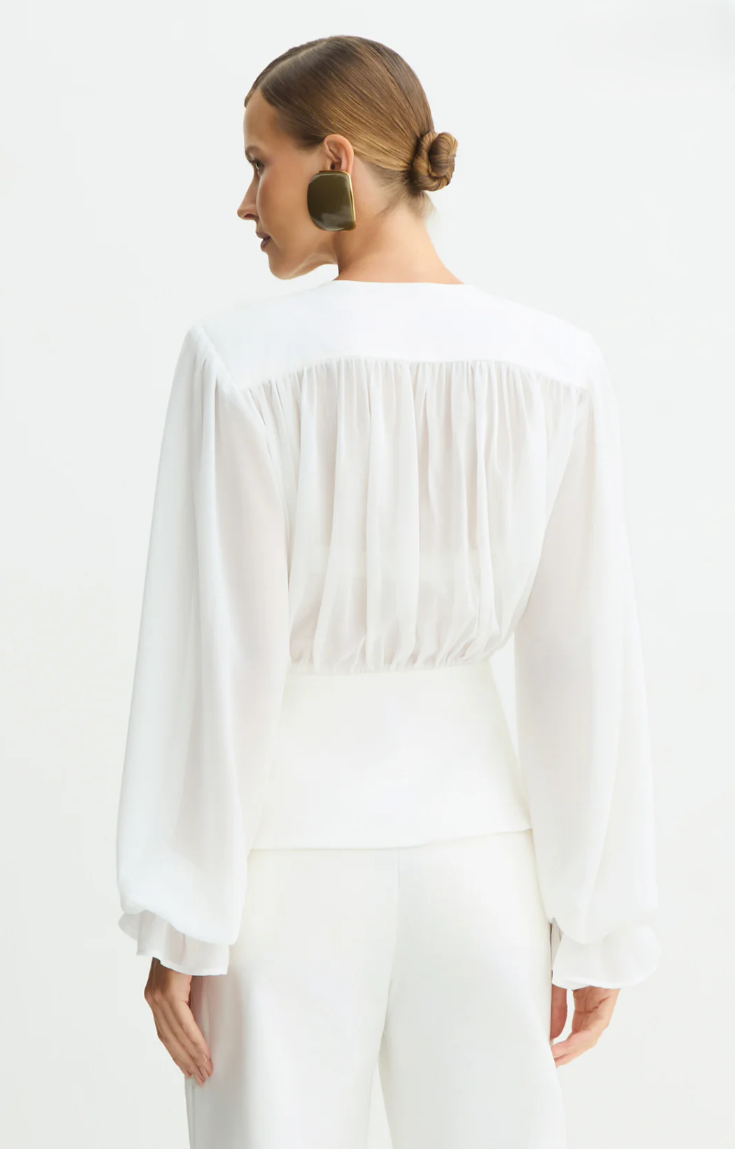 Blusa Transparência Acinturada
