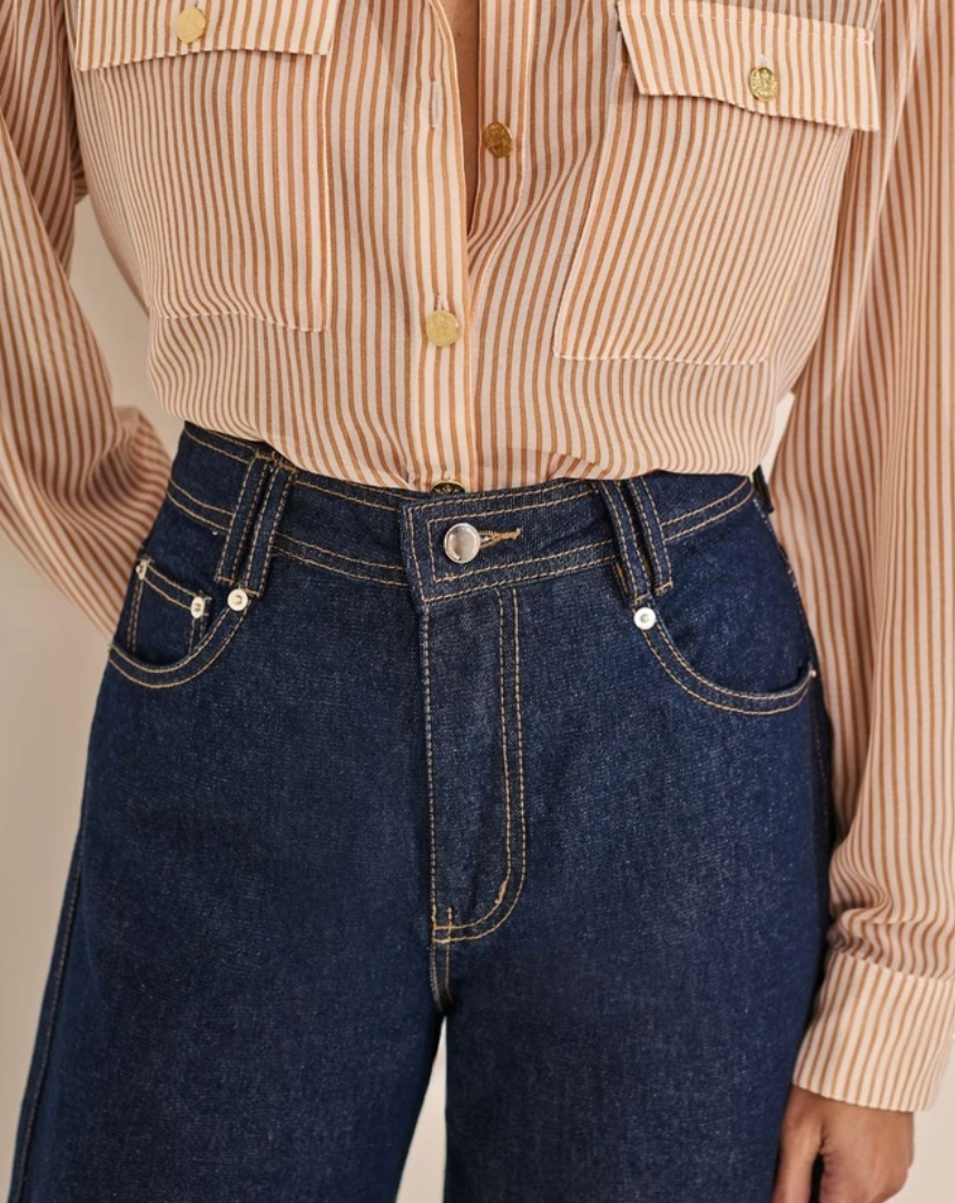 Camisa Listrada Bolso