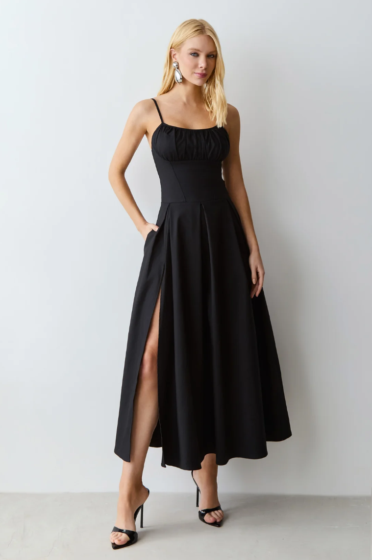 Vestido Midi Acinturado