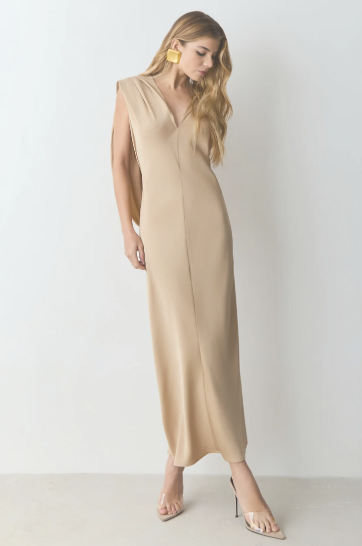 Midi Dress Back Drape