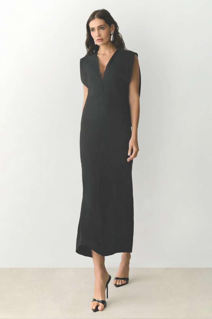 Midi Dress Back Drape
