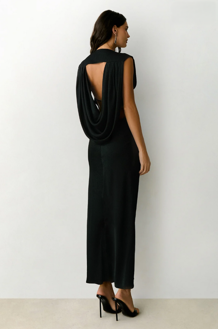 Midi Dress Back Drape