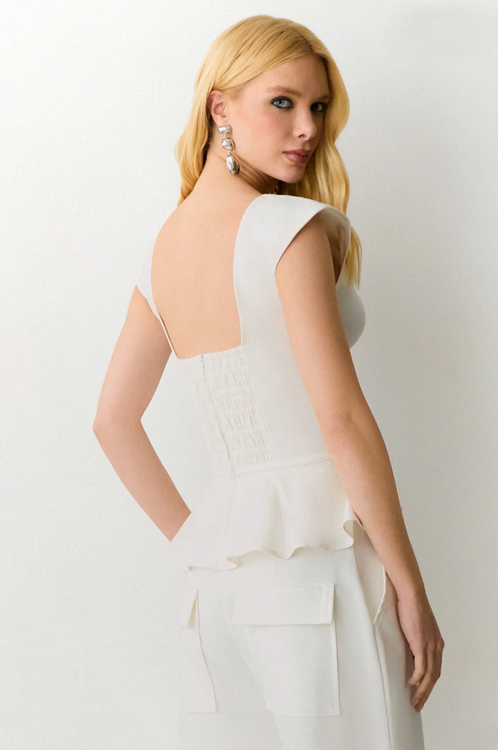 Blusa Peplum Barbatanas