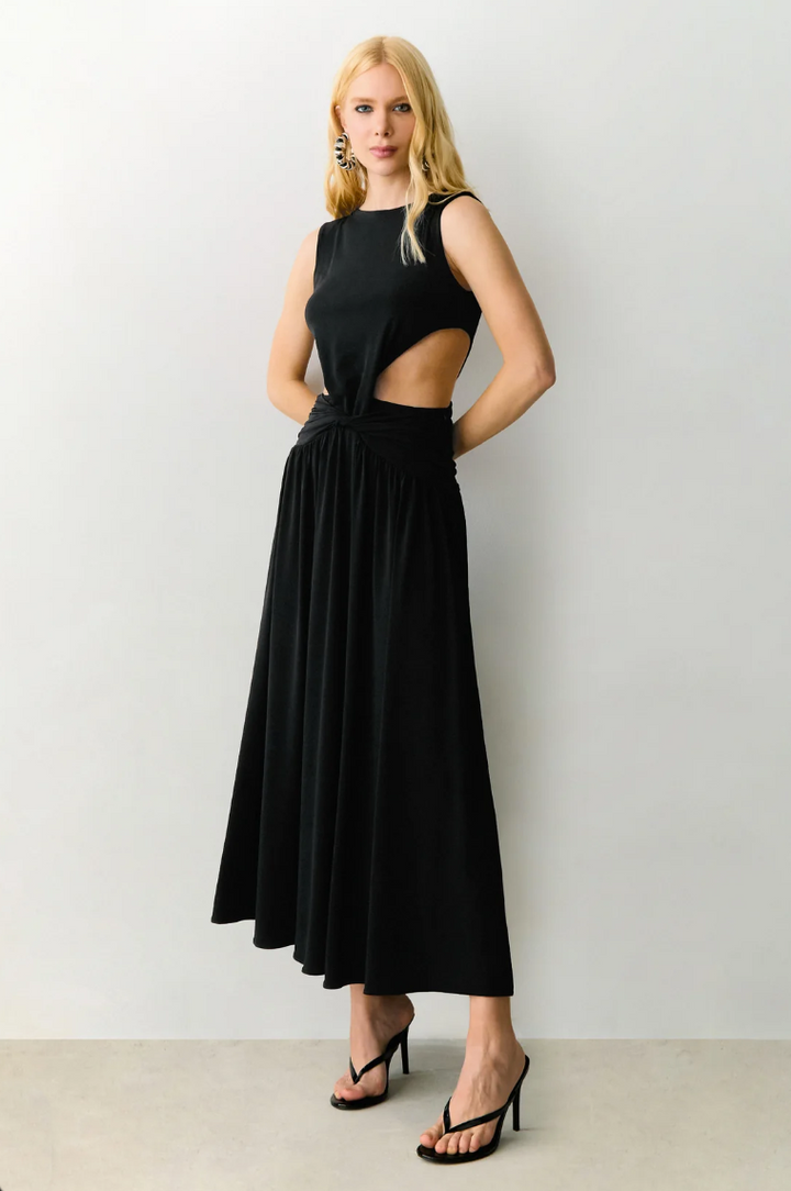 Vestido Midi Decote Costas