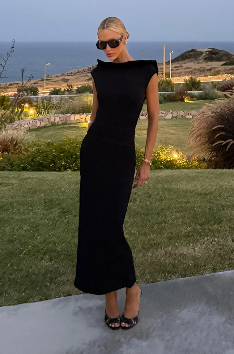 Vestido Midi Recorte Renda