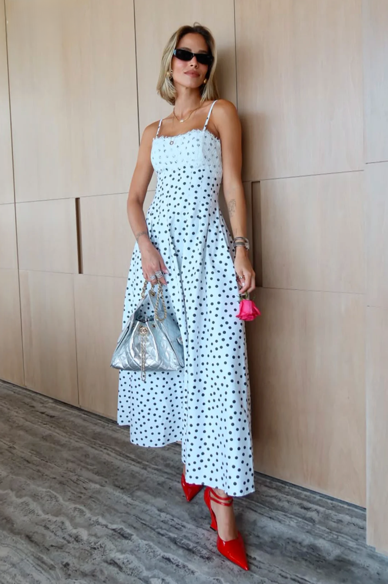 Vestido Midi Pespontado