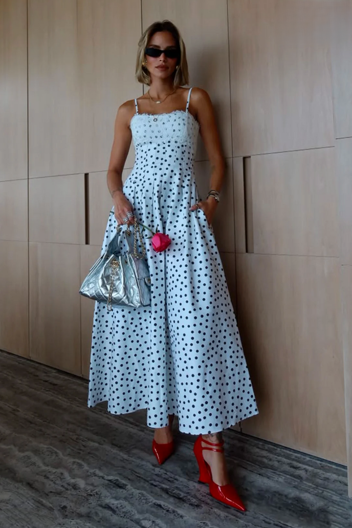 Vestido Midi Pespontado