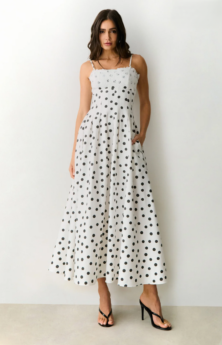 Vestido Midi Pespontado